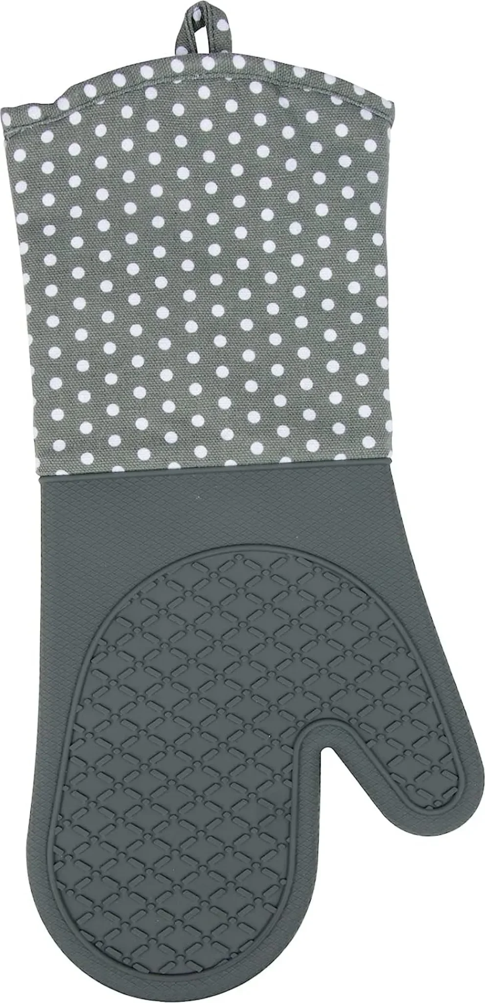 WENKO – Topfhandschuhe / Ofenhandschuhe aus Silikon & Baumwolle – Grau (1 Paar)